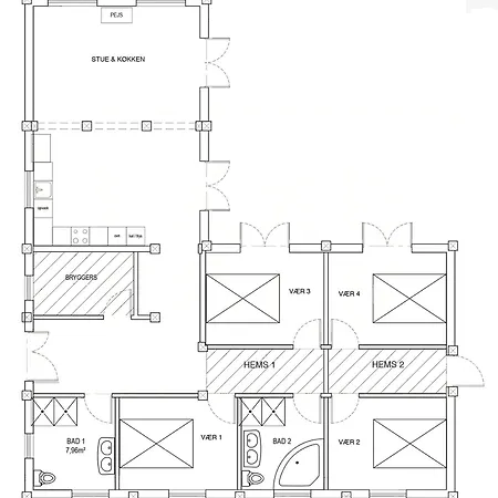 Traditional Viking House Near Rageleje Prázdninový dům *